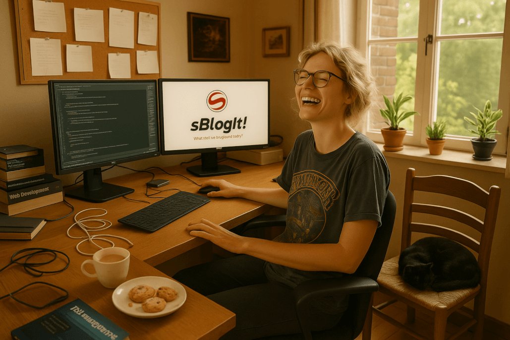 sBlogIt! my thoughts flow, Words dancing on the screen, A digital world